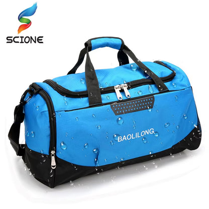 Large Sports Gym Bag with Shoes Pocket Men/Women Outdoor Waterproof Fitness Training Duffle Bag Travel Yoga Handbag